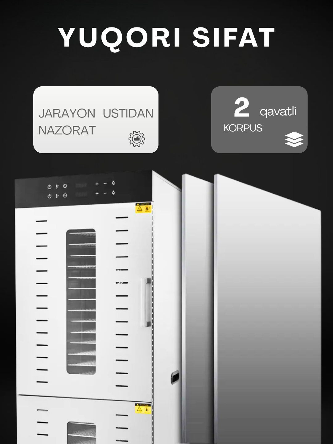 Uskunalar.uz - Sabzavot va mevalar uchun quritgich / meva, sabzavot va pastilalar uchun degidrator Uskunalar.uz US-40