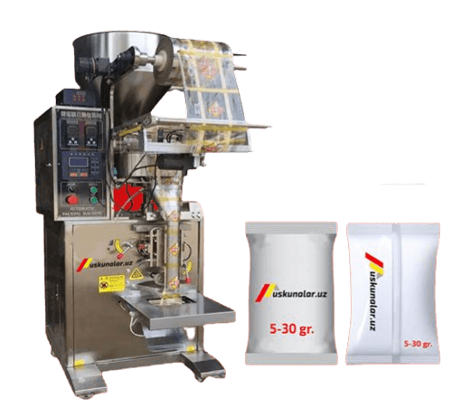 Uskunalar.uz - Packaging equipment for leguminous and powdered products 1g-30g