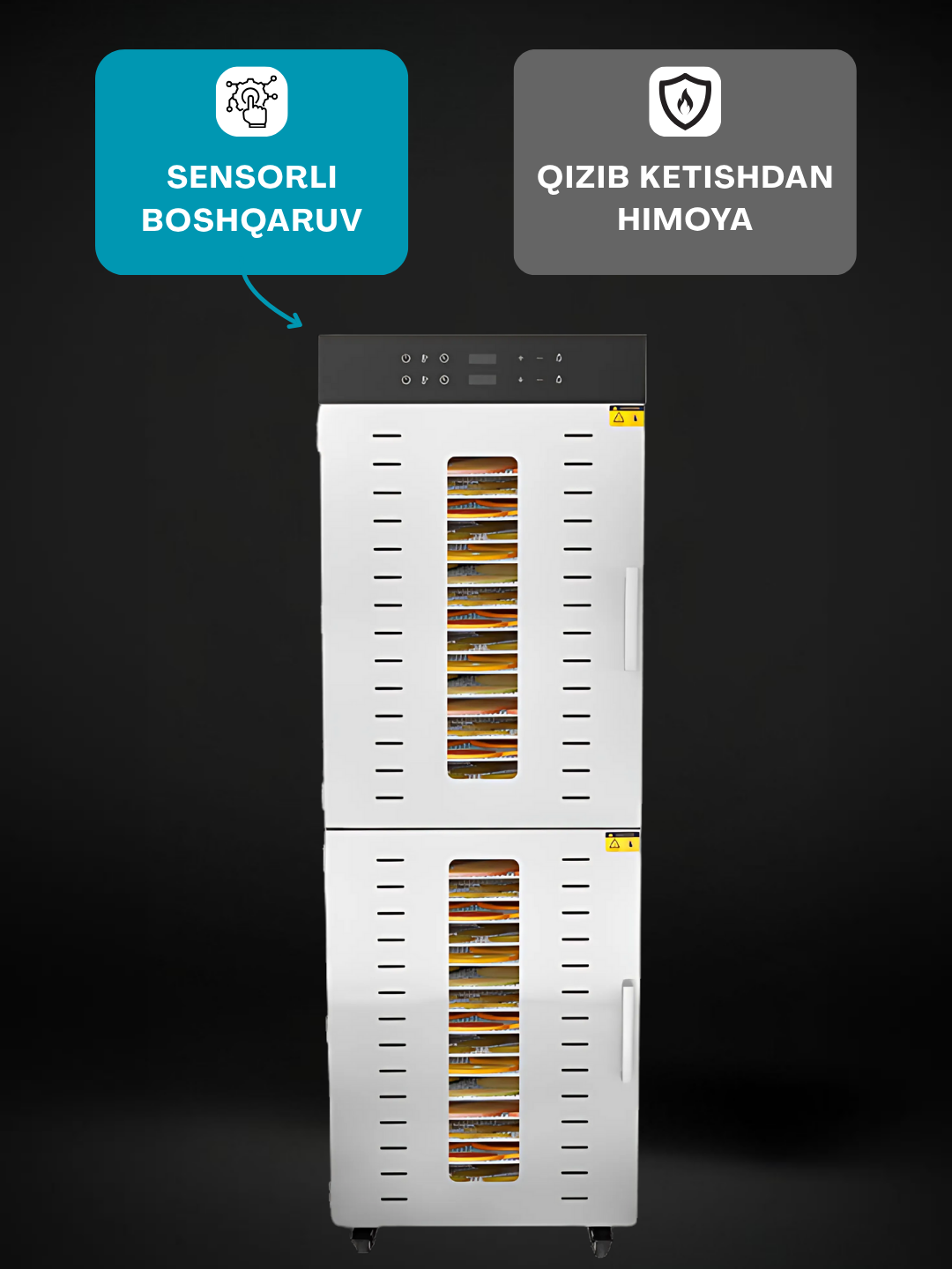 Uskunalar.uz - Sabzavot va mevalar uchun quritgich / meva, sabzavot va pastilalar uchun degidrator Uskunalar.uz US-32