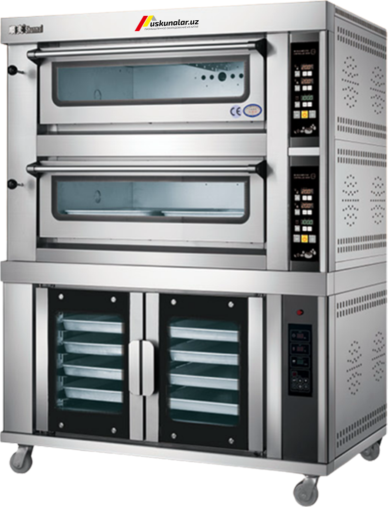 Uskunalar.uz - Combination oven (gas, electric) US-FKB-2BI+FS-10S