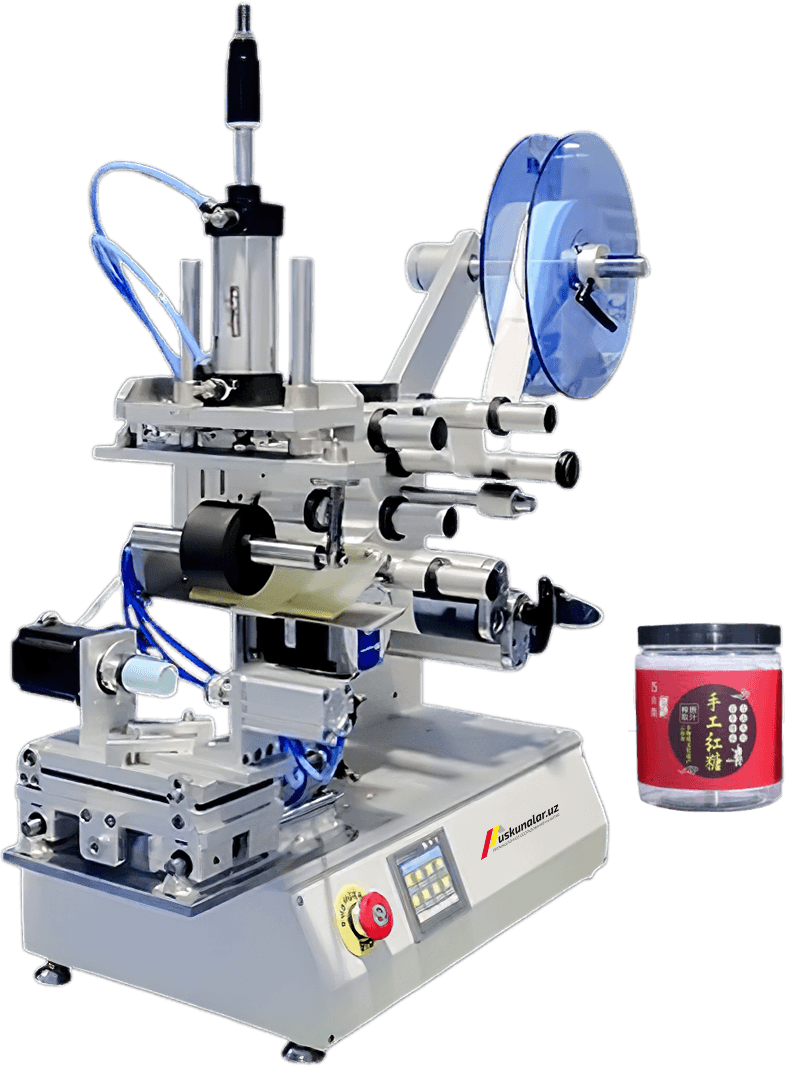 Uskunalar.uz - Полуавтоматическая этикетировочная машина с плоским прокатом US-KPW-P16