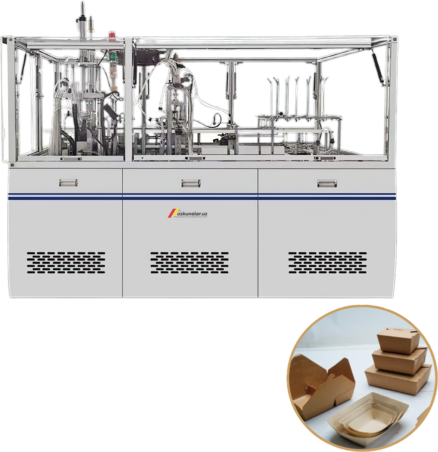 Uskunalar.uz - Lanch boks (qog'oz idishlar) formalash uskunasi US-CH-100