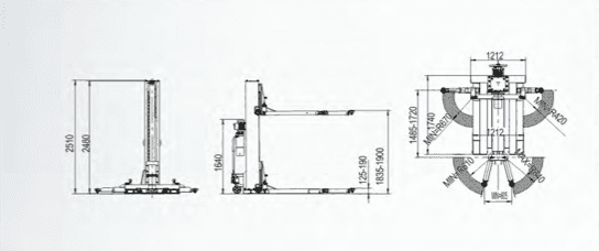 Uskunalar.uz - Single post hydraulic car lift M2500