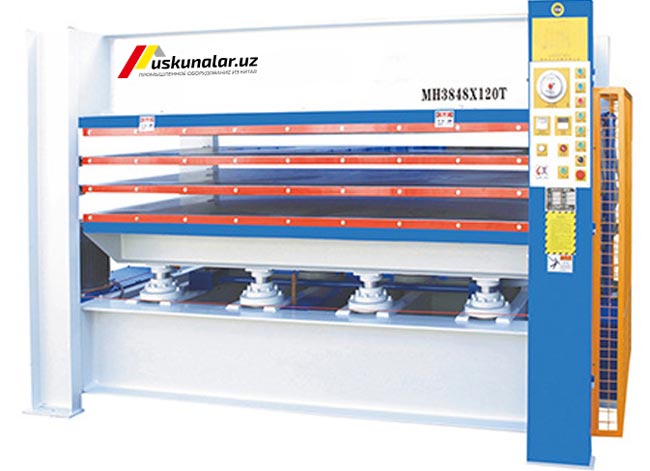 Uskunalar.uz - 120-тонный гидравлический горячий пресс US-MH3848X120T, с 1-2-3 слоем