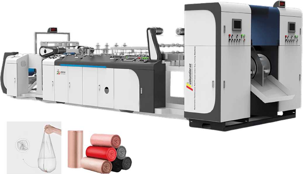 Uskunalar.uz - Maykali va oddiy rulonli paket ishlab chiqarish uskunasi US-JDSZ-300*2