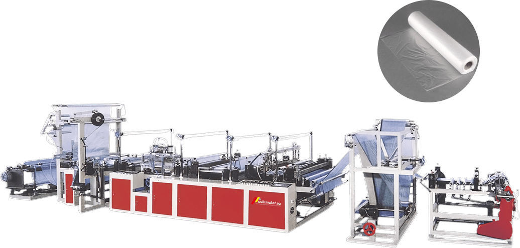 Uskunalar.uz - Polietilen rulonli paket ishlab chiqarish uskunasi US-RQD-800