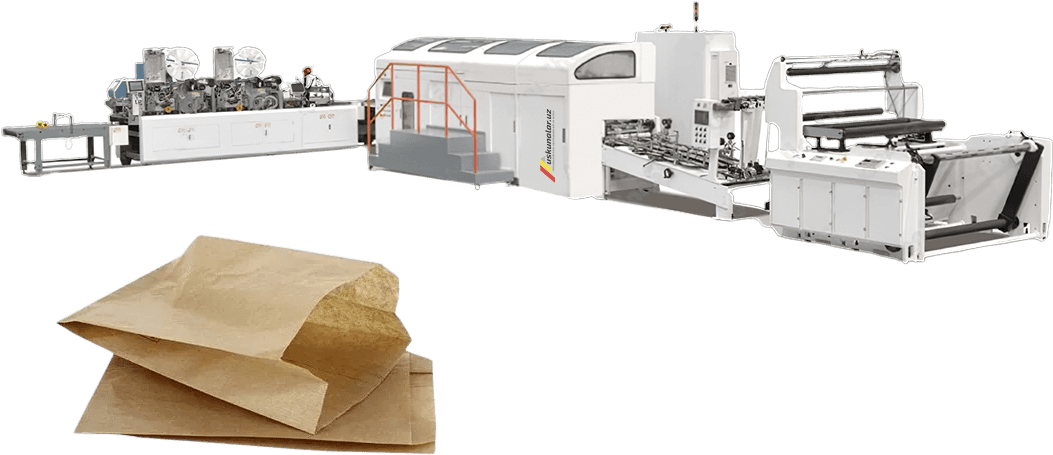 Uskunalar.uz - Flap paper bag making machine US-ZD-FJ21+PE+S