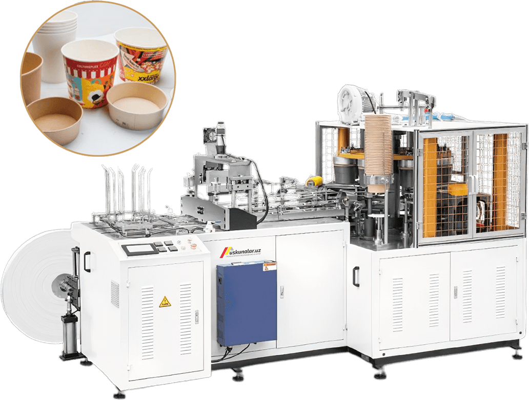 Uskunalar.uz - Qog'oz idishlar (basket) ishlab chiqarish uskunasi US-MB-ZT-200