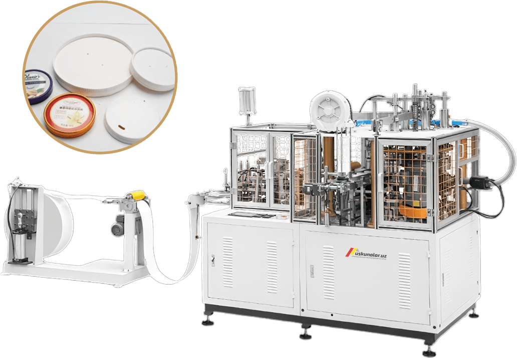 Uskunalar.uz - Ustma-ust yig'iladigan qog'oz qopqoqlar ishlab chiqarish uskunasi US-GD-PL100