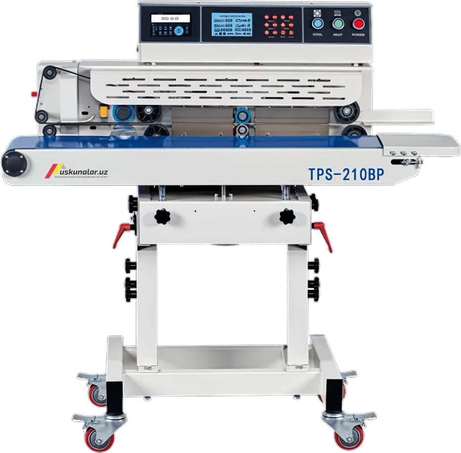 Uskunalar.uz - Ikki qizdiruvchi blokli gorizontal qadoqlash uskunasi (pechatlash bilan birga) US-TPS-210BP