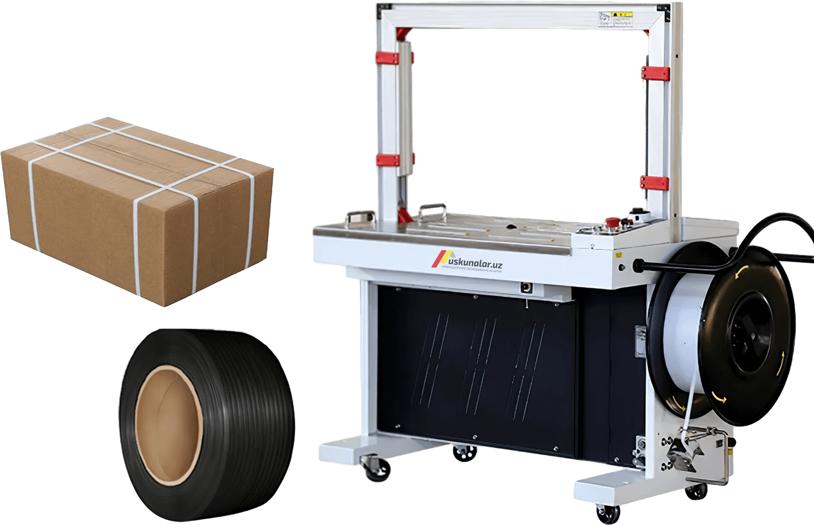 strip qadoqlash, karobka bog'lash uskunasi, bog'lash uskunasi, strip bog'lash uskunasi, karobkalash uskunasi